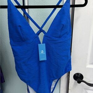 Cupshe Women’s NWT Blue One Piece Swimsuit